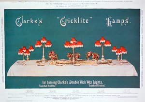الإعلان عن مصابيح Clarkes Cricklite ، 1899 بواسطة غير معروف