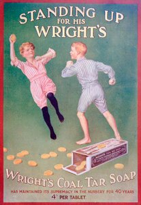 إعلان عن صابون قطران الفحم Wrights 1909 بواسطة غير معروف