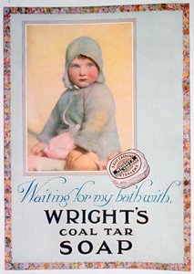 إعلان عن صابون قطران الفحم من Wrights عام 1924 بواسطة غير معروف