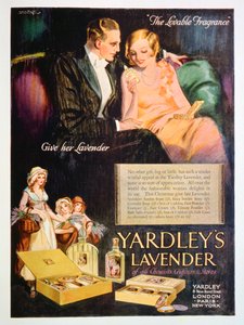 إعلان عن عطر Yardleys Lavender ، 1929 بواسطة غير معروف