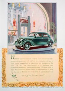 الإعلان عن سيارة فورد V8 22 ، 1937 بواسطة غير معروف