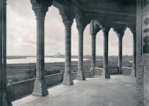 أجرا. شرفة برج الياسمين ، تظهر تاج ، c1910. بواسطة غير معروف