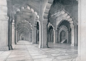 أجرا. المسجد الداخلي موتي. مسجد اللؤلؤة ، ج .1910. بواسطة غير معروف