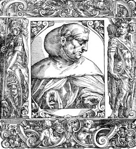 Albertus Magnus c1200-1280 راهب دومينيكي ألماني المولد ، القرن السادس عشر بواسطة غير معروف