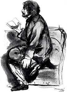 ألفريد تينيسون ، البارون تينيسون 1809-1892 ، الشاعر الإنجليزي ، 1855 بواسطة غير معروف