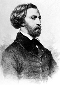 Alfred de Musset (1810-1857) French poet and writer, engraving, c. 1854 بواسطة غير معروف