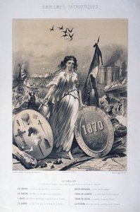 رمزية الشعارات الوطنية الفرنسية ، 1870 بواسطة غير معروف