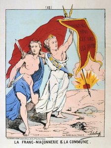 أعلام la Franc-Maconnerie et la Commune ، Paris Commune ، 1871. بواسطة غير معروف