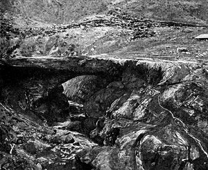 جسر إنكا ، بيرو ، 1895 بواسطة غير معروف