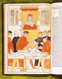 محاضرة تشريح في بادوفا ، إيطاليا ، 1483 بواسطة غير معروف