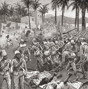 اقتحمت القوات الأنجلو-مصرية قرية فراكة في معركة فيركة أو فيركت ، في 7 يونيو 1896 ، أثناء حرب المهدست. بواسطة غير معروف