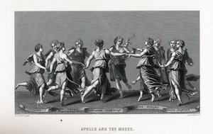 أبولو والمتحف بعد جوليو رومانو ، 1882 بواسطة غير معروف