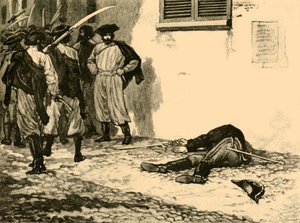 اغتيال الكونت فرانز فيليب فون لامبرج ، بودابست ، المجر ، 1848 ج 1899. بواسطة غير معروف