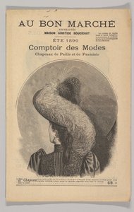Au Bon Marché-Comptoir des Modes ، قبعات القش الفاخرة ، صيف 1890 ، 1890. بواسطة غير معروف