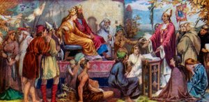 الوعظ أوغسطين لإثيلبرت وبرثا ، 1925 بواسطة غير معروف