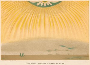تمت ملاحظة الشفق القطبي أو الشفق القطبي الشمالي من شمال النرويج ، 10 أكتوبر 1868 ، 1906 بواسطة غير معروف