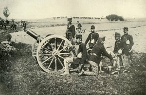 المدفعية النمساوية في الميدان ، 1919. بواسطة غير معروف