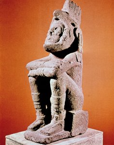 نحت أزتك لشخصية جالسة ، c1375-1521 بواسطة غير معروف