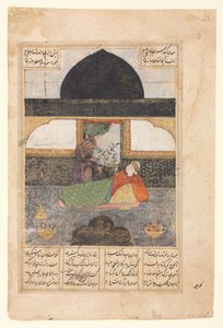 بهرام جور تزور أميرة الهند في الجناح الأسود ، الرسم التوضيحي والنص ... المستقيم. 140 بواسطة غير معروف
