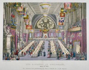 مأدبة في Guildhall على شرف الملكة فيكتوريا ، مدينة لندن ، ١٨٣٧ بواسطة غير معروف