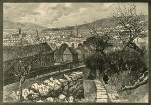 باث ، من Beechen Cliff ، 1898. بواسطة غير معروف