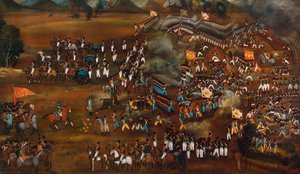 معركة بين الفرس والروس بالقرب من سلطان آباد ، 13 فبراير 1812 ج 1815 بواسطة غير معروف