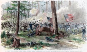 معركة بنتونفيل ، نورث كارولينا ، الحرب الأهلية الأمريكية 19 مارس 1865 بواسطة غير معروف