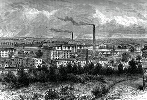 Bessbrook المطاحن والقرية ، County Armagh ، أيرلندا ، c1880 بواسطة غير معروف