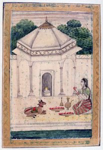 Bhairavi Ragini ، ألبوم Ragamala ، مدرسة راجستان ، القرن التاسع عشر بواسطة غير معروف
