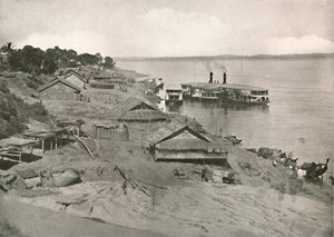 Bhamo - Irrawaddy Flotilla Mail Steamer at the Ghat ، 1900. بواسطة غير معروف