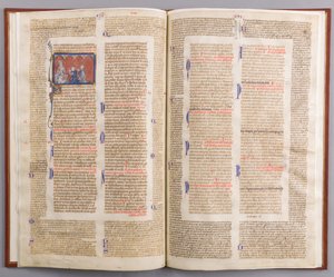 Bifolium مع Decretals of Gratian ، الفرنسية ، كاليفورنيا. 1290. بواسطة غير معروف
