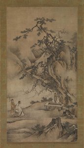 Bo Ya يلعب تشين كما يستمع Zhong Ziqi ، 1530s. بواسطة غير معروف