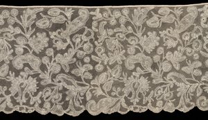 Bobbin Lace Flounce ، القرن الثامن عشر. بواسطة غير معروف