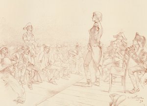 بونابرت يخاطب نادي يعقوب في كورسيكا ، c1789 ، 1896 بواسطة غير معروف