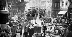 القوة الاستطلاعية البريطانية في روان ، فرنسا ، الحرب العالمية الأولى ، 1914 بواسطة غير معروف