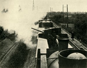 قطار مدرع للبحرية البريطانية ، الحرب العالمية الأولى ، 1914 ، c1920. بواسطة غير معروف