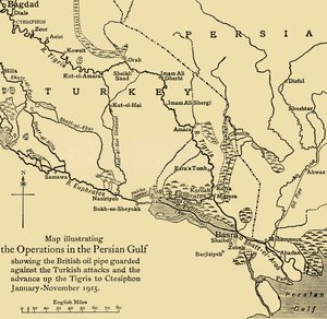 خط أنابيب النفط البريطاني في الشرق الأوسط ، الحرب العالمية الأولى ، 1915 ، c1920. بواسطة غير معروف