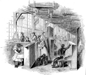 مصنع بيانو من Broadwoods ، طريق هورسيفيري ، وستمنستر ، لندن ، 1842 بواسطة غير معروف
