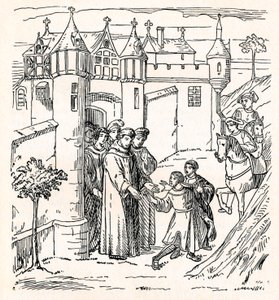 انطلق الأخوان بولو من القسطنطينية مع ماركو للصين c1300 ، 1912 بواسطة غير معروف