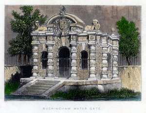 بوابة مياه باكنغهام ، ستراند ، لندن ، c1850 بواسطة غير معروف