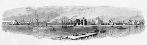 ميناء بافالو ، من كاسر الأمواج ، 1883 بواسطة غير معروف
