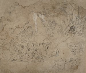 بناء الجسر إلى لانكا ، كاليفورنيا. 1800. بواسطة غير معروف