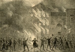 حرق نيوجيت ، 1780 ، c1872. بواسطة غير معروف