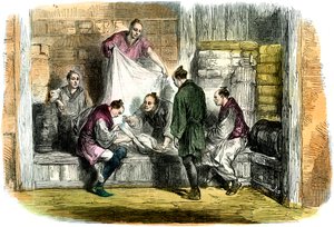 شراء قطط صغيرة في متجر ، يوكوهاما ، اليابان ، 1865 بواسطة غير معروف