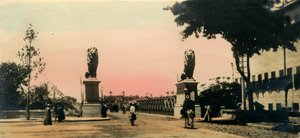 القاهرة: جسر قصر النيل ، c1918-c1939. بواسطة غير معروف