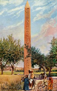القاهرة: مسلة إليوبوليس ، c1918-c1939. بواسطة غير معروف