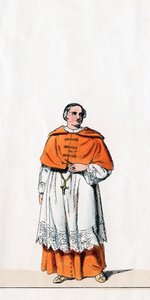 الكاردينال Wolsey ، تصميم أزياء مسرحية شكسبير ، هنري الثامن ، القرن التاسع عشر بواسطة غير معروف