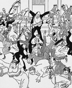 كاريكاتير في غرفة شونبرجس السيمفونية رقم 1 في 31 مارس 1913 في فيينا ، 1913 بواسطة غير معروف