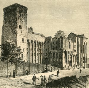 قلعة الباباوات ، أفينيون ، 1890. بواسطة غير معروف