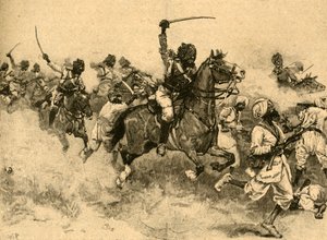 المسؤول عن سلاح الفرسان في معركة مياني ميني ، السند ، الهند ، 1843 م 1890. بواسطة غير معروف